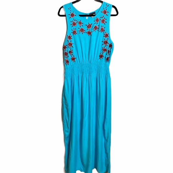 VENUS | Dresses | Venus Turquoise Embroidered Floral Maxi Dress | Poshmark VENUS | Dresses | Venus Turquoise Embroidered Floral Maxi Dress | Poshmark